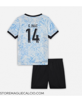 Portogallo Goncalo Inacio #14 Maglia Gara Trasferta Repliche Europei 2024 Bambino